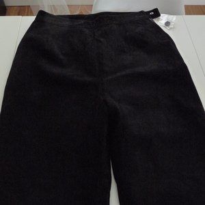 GANTOS TRENDY   black genuine suede  women's pants size 8